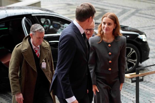 Ana Corina Sosa (R), daughter of Venezuelan opposition leader Maria Corina Machado, arrives at the Nobel Peace Prize ceremony at Oslo City Hall on December 10, 2025 in Oslo, Norway. The 2025 Nobel Peace Prize was awarded to Machado for her efforts to bring democracy to Venezuela, challenging the iron-fisted rule of Venezuelan President Nicolas Maduro, who has been president since 2013. (Photo by Gorm Kallestad / NTB / AFP) / Norway OUT
