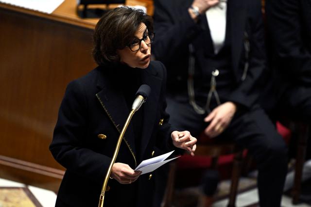 France's Culture Minister Rachida Dati answers during a session of questions to the government at the National Assembly, France's lower house parliament, in Paris on December 10, 2025. (Photo by JULIEN DE ROSA / AFP)