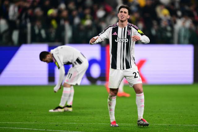 Juventus' Italian midfielder #21 Fabio Miretti reacts during the UEFA Champions League - league phase day 6 football match between Juventus and Pafos FC at the Allianz stadium in Turin, on December 10, 2025. (Photo by Marco BERTORELLO / AFP)