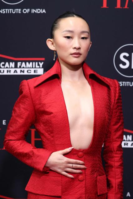 US actress Ji-young Yoo attends TIME's "A Year in TIME" celebration in New York on December 10, 2025. (Photo by CHARLY TRIBALLEAU / AFP)