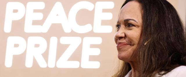 Nobel peace prize laureate Maria Corina Machado addresses a press conference at the Grand Hotel in Oslo, Norway, on December 11, 2025. The 58-year-old, who has been in hiding in her home country since June 2024, missed the award of the Nobel Prize in Oslo on December 10. But she waved to supporters from her hotel shortly after arriving during the night. Maria Corina Machado is the lynchpin of opposition to Venezuelan President Nicolas Maduro's regime, a fearless activist with rock star appeal whose inability to attend her own Nobel prize ceremony underlined the dangers she faces. (Photo by Odd ANDERSEN / AFP)