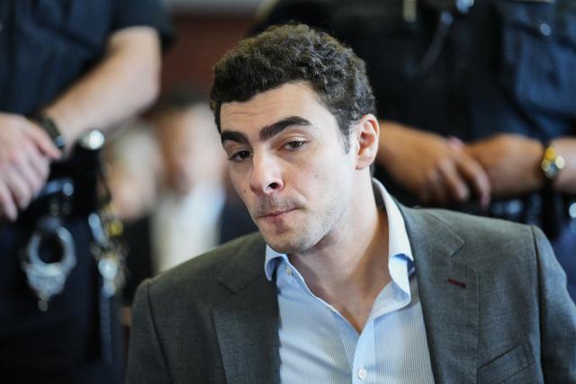 Luigi Mangione appears in Manhattan Supreme Court during an evidentiary hearing in the murder case of United Healthcare CEO Brian Thompson, in New York, on December 11, 2025. (Photo by Curtis Means / POOL / AFP)