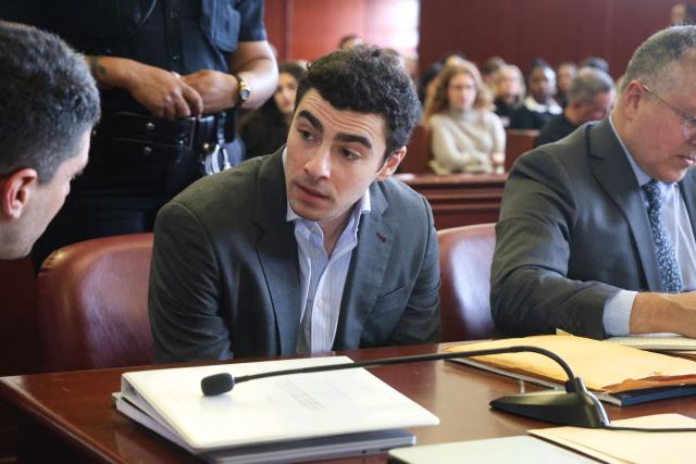 Luigi Mangione appears in Manhattan Supreme Court during an evidentiary hearing in the murder case of United Healthcare CEO Brian Thompson, in New York, on December 11, 2025. (Photo by Jefferson Siegel / POOL / AFP)