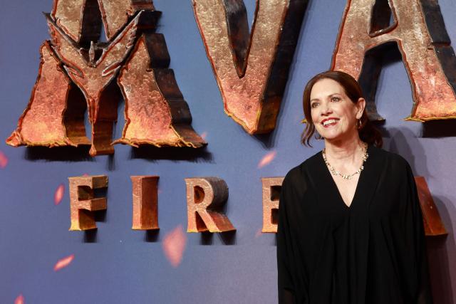 Costume designer Deborah Scott poses on the red carpet for the UK premiere of the film 'Avatar: Fire and Ash' in central London on December 11, 2025. (Photo by Brook Mitchell / AFP)