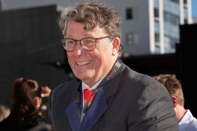 Richard Taylor, creative director of Weta Workshops, attends the Australasian premiere of Avatar Fire and Ash in Wellington on December 13, 2025. (Photo by Marty MELVILLE / AFP)