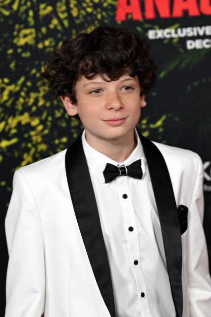 Australian actor Sebastian Sero attends the premiere of Columbia Pictures' "Anaconda" at The United Theater on Broadway in Los Angeles, California, on December 13, 2025. (Photo by Robyn Beck / AFP)