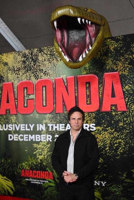 US film director Tom Gormican attends the premiere of Columbia Pictures' "Anaconda" at The United Theater on Broadway in Los Angeles, California, on December 13, 2025. (Photo by Robyn Beck / AFP)