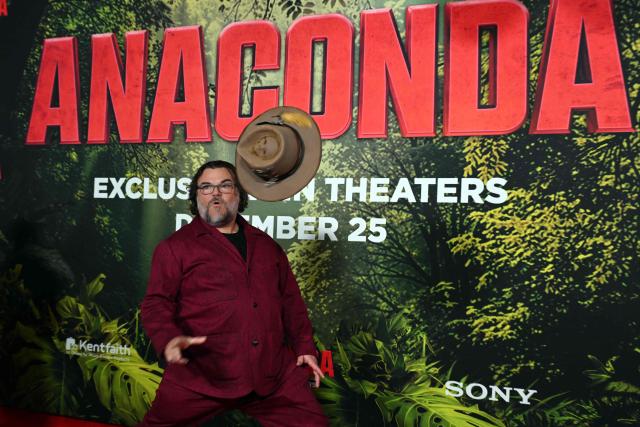 US actor Jack Black attends the premiere of Columbia Pictures' "Anaconda" at The United Theater on Broadway in Los Angeles, California, on December 13, 2025. (Photo by Robyn Beck / AFP)