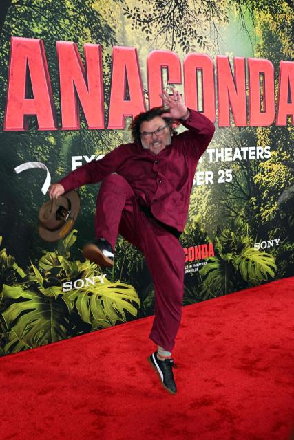 US actor Jack Black attends the premiere of Columbia Pictures' "Anaconda" at The United Theater on Broadway in Los Angeles, California, on December 13, 2025. (Photo by Robyn Beck / AFP)