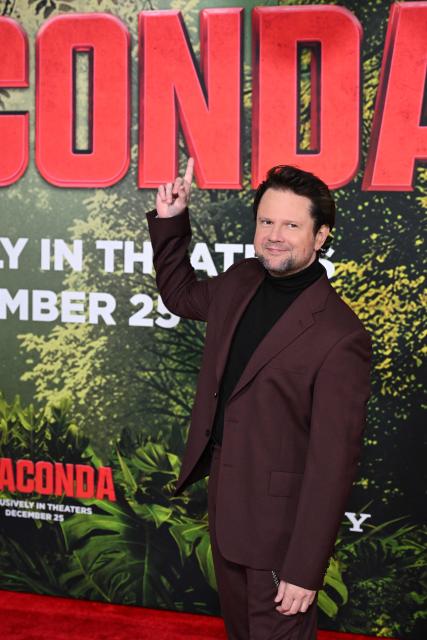 Brazilian actor Selton Mello attends the premiere of Columbia Pictures' "Anaconda" at The United Theater on Broadway in Los Angeles, California, on December 13, 2025. (Photo by Robyn Beck / AFP)