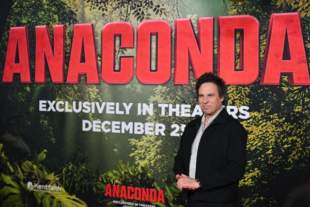 US director Tom Gormican attends the premiere of Columbia Pictures' "Anaconda" at The United Theater on Broadway in Los Angeles, California, on December 13, 2025. (Photo by Robyn Beck / AFP)