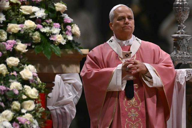 Pope Leo XIV leads a mass on the occasion of the Jubilee of Prisoners at St Peter's basilica in The Vatican on December 14, 2025. (Photo by Filippo MONTEFORTE / AFP)