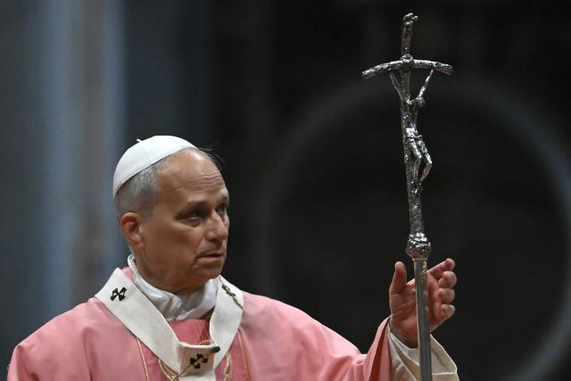 Pope Leo XIV leads a mass on the occasion of the Jubilee of Prisoners at St Peter's basilica in The Vatican on December 14, 2025. (Photo by Filippo MONTEFORTE / AFP)