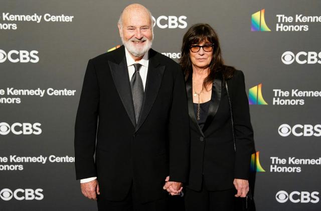 (FILES) US actor and director Rob Reiner and his wife Michele Reiner attend the 46th Kennedy Center Honors gala at the Kennedy Center for the Performing Arts in Washington, DC, on December 3, 2023. US director Rob Reiner and his wife Michelle Reiner were found dead at their southern California mansion, CNN and NBC reported on December 14, 2025. Los Angeles police said in a media conference on Sunday evening they would not yet publicly confirm the identities of the two people found dead at the residence of the "When Harry Met Sally" director, and were not interviewing any suspects. (Photo by Kent NISHIMURA / AFP)