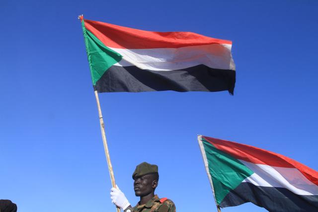 The authorities of the capital, Khartoum, are deploying thousands of soldiers in the Umbada locality west of Omdurman after they completed training courses, with the aim of supporting the Sudanese army on the battlefronts on December 15, 2025.  (Photo by Ebrahim Hamid / AFP)