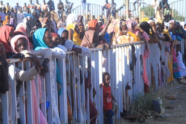 The authorities of the capital, Khartoum, are deploying thousands of soldiers in the Umbada locality west of Omdurman after they completed training courses, with the aim of supporting the Sudanese army on the battlefronts on December 15, 2025.  (Photo by Ebrahim Hamid / AFP)