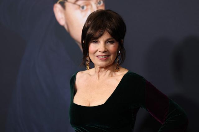 US actress Fran Drescher attends the NY premiere of "Marty Supreme" in New York on December 16, 2025. (Photo by ANGELA WEISS / AFP)