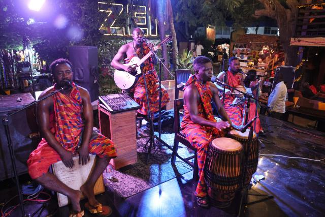 Highlife Music band Kwan Pa performs at the Zen Gardens in Accra, Ghana, on December 16, 2025. Ghana’s famed Highlife music was inscribed this month on UNESCO's Intangible Cultural Heritage list, a major international recognition of one of West Africa's most influential musical traditions. 
UNESCO announced the decision on December 10, describing Highlife as a "monumental expression of Ghana’s musical genius, culture, and global influence", honouring generations who have preserved and adapted the genre since the early 20th century. (Photo by Nipah Dennis / AFP)