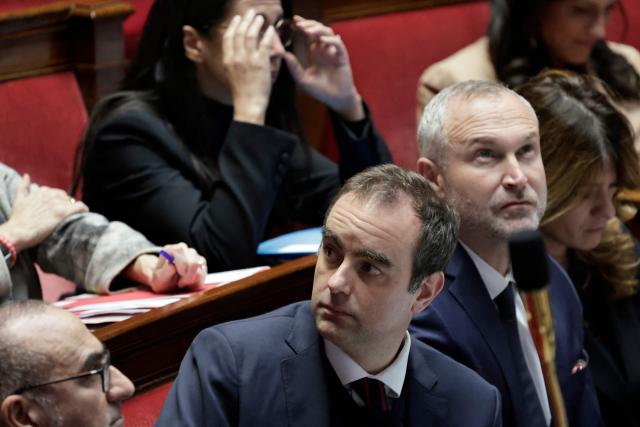 France's Prime Minister Sebastien Lecornu looks on during a session of questions to the government at the National Assembly, France's Parliament lower house, in Paris on December 17, 2025. (Photo by STEPHANE DE SAKUTIN / AFP)
