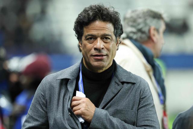 Brazilian former football player Rai Souza Vieira de Oliveira looks on ahead of the UEFA Champions League group-stage football match between Paris FC and FC Barcelona at the Stade Jean-Bouin, in Paris, on december 17, 2025. (Photo by FRANCK FIFE / AFP)
