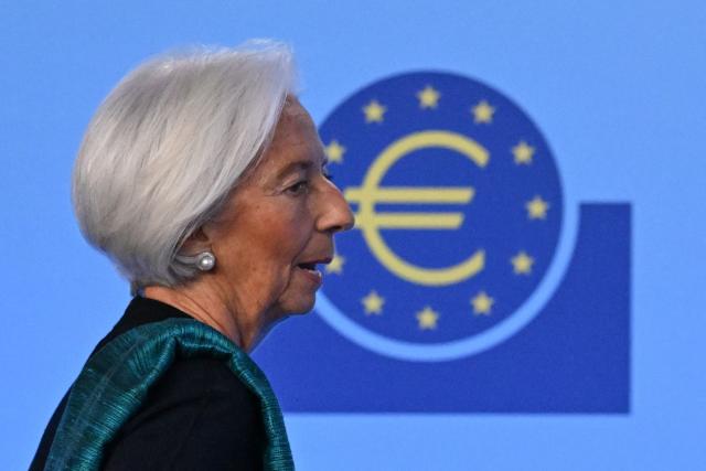 European Central Bank (ECB) President Christine Lagarde arrives for a press conference on the Eurozone's monetary policy, at the central bank's headquarters in Frankfurt am Main, western Germany, on December 18, 2025. The European Central Bank held its key interest rate steady on December 18, 2025 for a fourth straight meeting and said it expected inflation to stabilise around its two-percent target "in the medium term". (Photo by Kirill KUDRYAVTSEV / AFP)