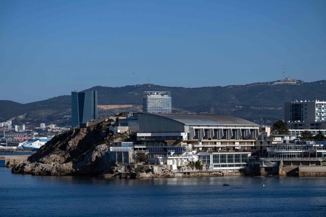 This photograph taken on December 18, 2025 shows the famous "Cercle des Nageurs de Marseille" (Marseille Swimming Center pool) in Marseille, southern France. (Photo by MIGUEL MEDINA / AFP)