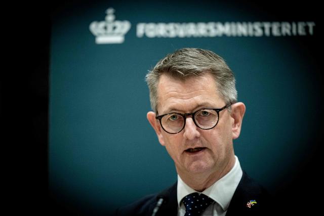 Torsten Schack Pedersen, Danish Minister for societal security and emergency preparedness  addresses a press conference on cyber attacks against Denmark, in Copenhagen on December 18, 2025. Denmark on December 18, 2025 accused two hacker groups linked to the Russian state of carrying out two cyberattacks, one on a Danish water treatment plant in 2024 and one on local elections last month. (Photo by Nils Meilvang / Ritzau Scanpix / AFP) / Denmark OUT