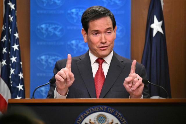 US Secretary of State Marco Rubio speaks during an end-of-year press conference in the State Department Press Briefing Room in Washington, DC, on December 19, 2025. (Photo by Mandel NGAN / AFP)