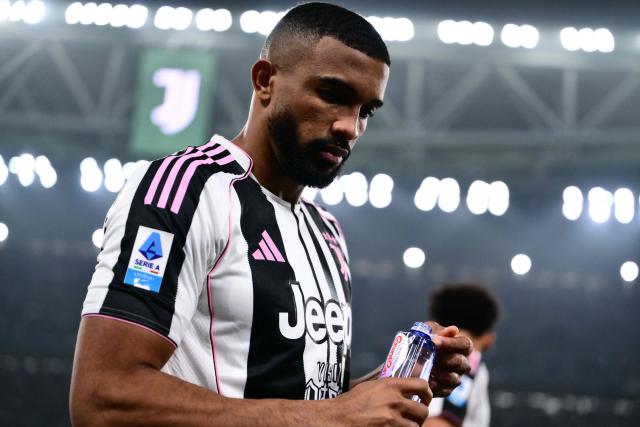 Juventus' Brazilian defender #03 Bremer looks on during the Italian Serie A football match between Juventus and AS Roma at the Allianz stadium in Turin, northern Italy, on December 20, 2025. (Photo by MARCO BERTORELLO / AFP)