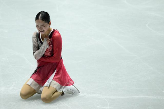 Japan's Rinka Watanabe competes in the women's free skating during Japan Figure Skating Championships in Tokyo on December 21, 2025. (Photo by Philip FONG / AFP)