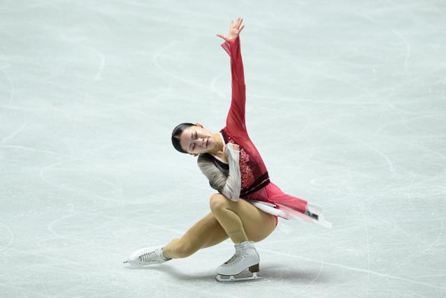 Japan's Rinka Watanabe competes in the women's free skating during Japan Figure Skating Championships in Tokyo on December 21, 2025. (Photo by Philip FONG / AFP)