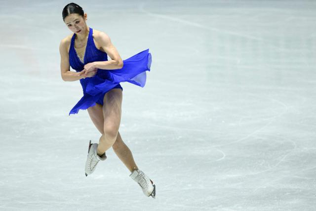 Japan's Yuna Aoki competes in the women's free skating during Japan Figure Skating Championships in Tokyo on December 21, 2025. (Photo by Philip FONG / AFP)