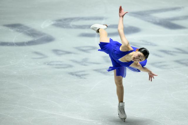 Japan's Yuna Aoki competes in the women's free skating during Japan Figure Skating Championships in Tokyo on December 21, 2025. (Photo by Philip FONG / AFP)