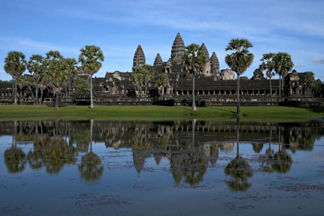 This photo taken on December 18, 2025 shows a general view of the Angkor Wat temple in Siem Reap province.  (Photo by TANG CHHIN Sothy / AFP)