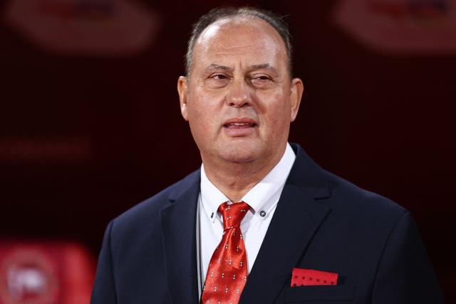 Zimbabwe's Romanian head coach Mario Marinica arrives for the Africa Cup of Nations (CAN) group B football match between Egypt and Zimbabwe at Adrar Stadium in Agadir on December 22, 2025. (Photo by FRANCK FIFE / AFP)