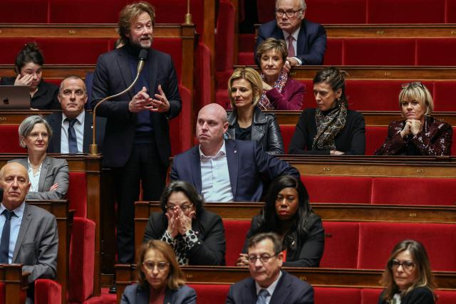 President of Socialistes et Apparentes parliamentary group Boris Vallaud speaks during a session of questions to the government at The National Assembly, France's lower house parliament, in Paris on December 23, 2025. (Photo by Thomas SAMSON / AFP)