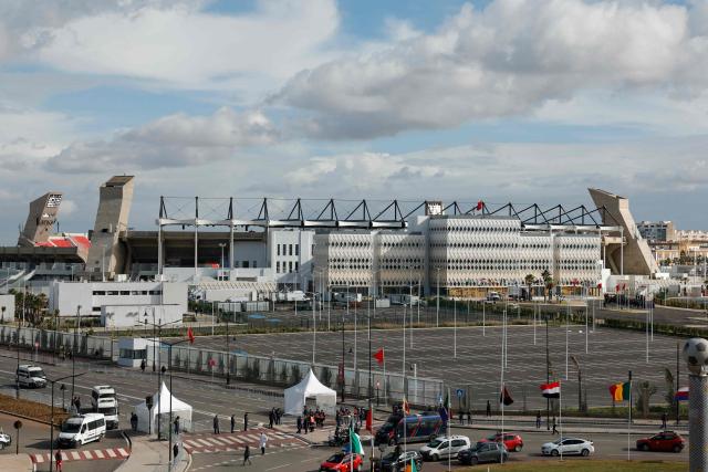 Outside view of the Fez Stadium in Fes prior the Africa Cup of Nations (CAN) Group C football match between Nigeria and Tanzania on December 23, 2025. (Photo by Abdel Majid BZIOUAT / AFP)