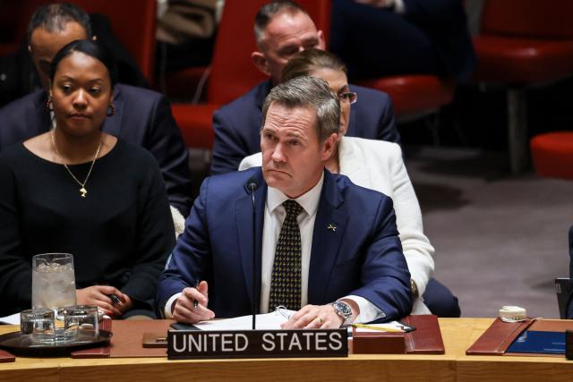 US Ambassador to the United Nations Mike Waltz listens during a United Nations Security Council meeting on US military actions against Venezuela, at United Nations headquarters on December 23, 2025 in New York. (Photo by ANGELA WEISS / AFP)