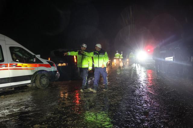 Rescuers work at the wreckage site as search and rescue operations continue following the crash of a Libya-bound business jet carrying Libyan Chief of Staff General Muhammad Ali Ahmed Al-Haddad, found about 1.2 miles (2 km) south of Kesikkavak village in the Haymana district of Ankara on December 24, 2025. The head of Libya's armed forces and four other passengers died on December 23 when their business jet crashed shortly after taking off from Ankara, officials in Turkey's capital and Tripoli said.
The wreckage of their Falcon 50 aircraft was located by Turkish security personnel in the Haymana district near Ankara, Turkish Interior Minister Ali Yerlikaya said. (Photo by ADEM ALTAN / AFP)