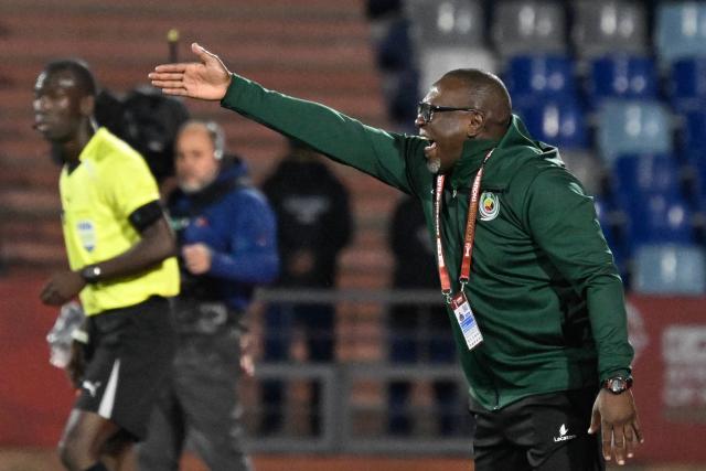Mozambique's head coach Chiquinho Conde reacts during the Africa Cup of Nations (CAN) Group F football match between Ivory Coast and Mozambique at Marrakesh Stadium in Marrakesh on December 24, 2025. (Photo by Khaled DESOUKI / AFP)