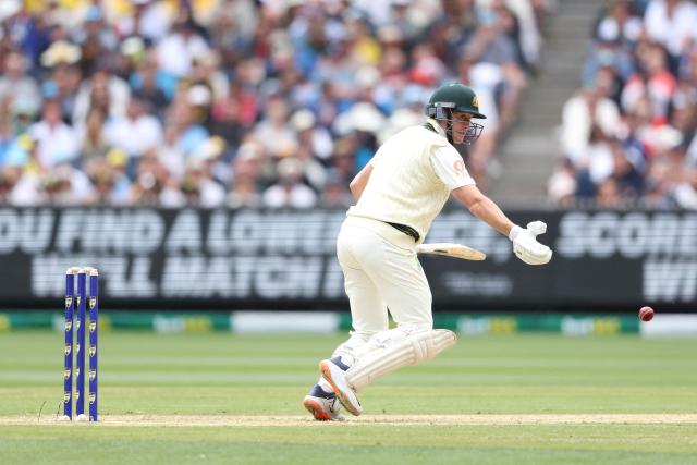 Australia's Marnus Labuschagne bats during the first day of the fourth Ashes cricket Test match between Australia and England at the Melbourne Cricket Ground (MCG) in Melbourne on December 26, 2025. (Photo by Martin KEEP / AFP)