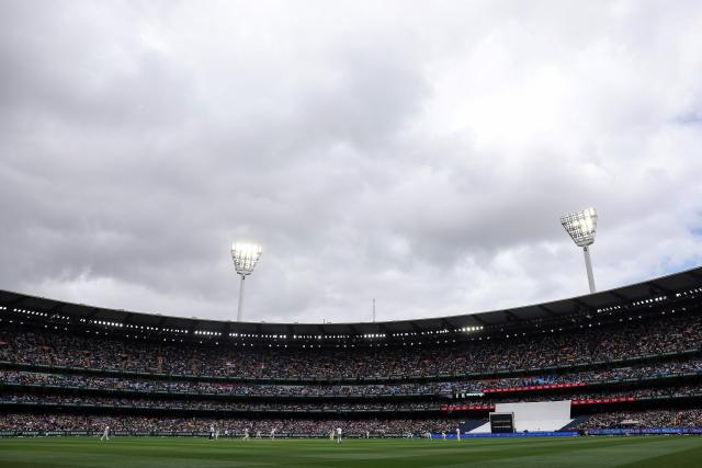 A general view of Melbourne Cricket Ground during the first day of the fourth Ashes cricket Test match between Australia and England at the Melbourne Cricket Ground (MCG) in Melbourne on December 26, 2025. (Photo by Martin KEEP / AFP)