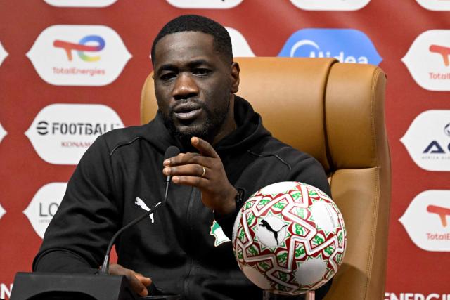 Ivory Coast's head coach Emerse Fee attends a press conference in Marrakesh, on December 27, 2025, on the eve of the 2025 Africa Cup of Nations (CAN) football match between Cameroon and Ivory Coast. (Photo by Khaled DESOUKI / AFP)