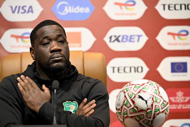 Ivory Coast's head coach Emerse Fee attends a press conference in Marrakesh, on December 27, 2025, on the eve of the 2025 Africa Cup of Nations (CAN) football match between Cameroon and Ivory Coast. (Photo by Khaled DESOUKI / AFP)