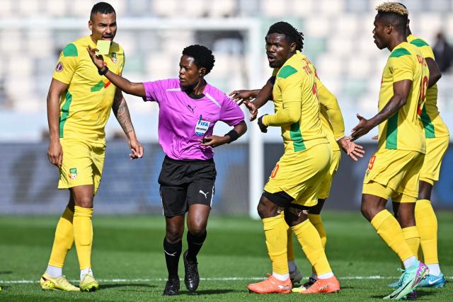 Uganda referee Shamirah Nabadda attends the Africa Cup of Nations (CAN) Group D football match between Benin and Botswana at Rabat Olympic Stadium in Rabat on December 27, 2025. (Photo by Paul ELLIS / AFP)