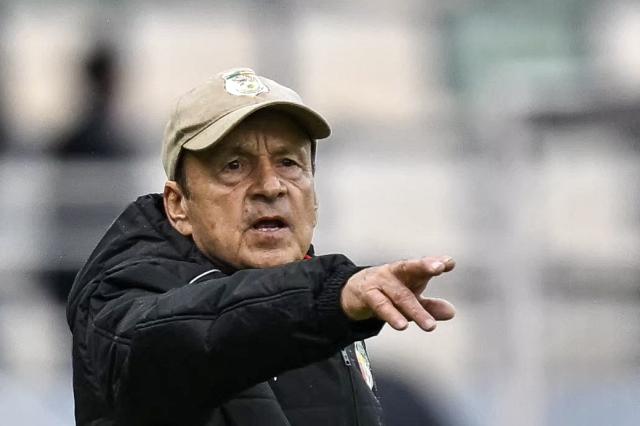 Benin's head coach Gernot Rohr reacts during the Africa Cup of Nations (CAN) Group D football match between Benin and Botswana at Rabat Olympic Stadium in Rabat on December 27, 2025. (Photo by Paul ELLIS / AFP)