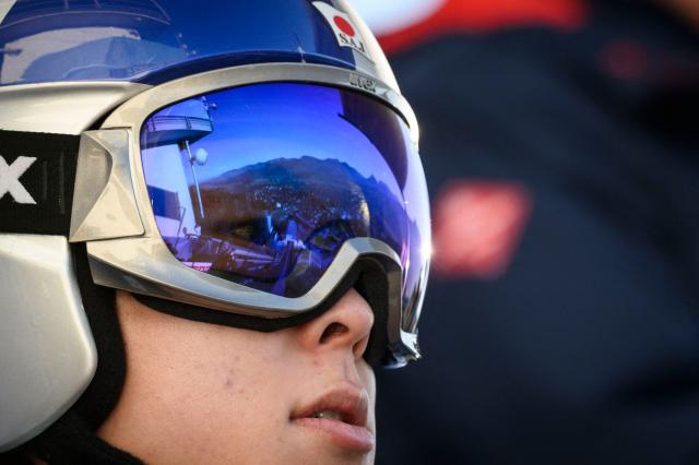 Japan's Ryoyu Kobayashiis pictured during the training for the Men's Individual Large Hill HS137 event of the FIS Ski Jumping World Cup, the first leg of the Four Hills Tournament, in Oberstdorf, southern Germany on December 28, 2025. (Photo by Philipp Guelland / AFP)
