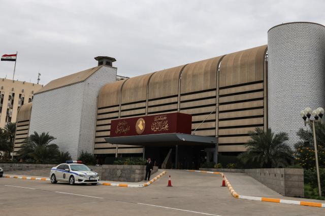 A photograph shows Iraq’s parliament building in Baghdad as newly elected lawmakers are due to hold their first session on December 29, 2025. (Photo by AHMAD AL-RUBAYE / AFP)