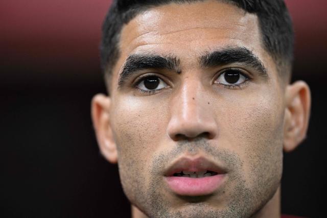 Morocco's defender #02 Achraf Hakimilooks on before the Africa Cup of Nations (CAN) group stage football match between Zambia and Morocco at Prince Moulay Abdellah Stadium in Rabat on December 29, 2025. (Photo by Gabriel BOUYS / AFP)