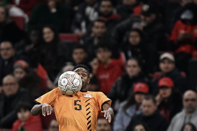 Zambia's midfielder #05 Miguel Chaiwa controls the ball during the Africa Cup of Nations (CAN) group stage football match between Zambia and Morocco at Prince Moulay Abdellah Stadium in Rabat on December 29, 2025. (Photo by Gabriel BOUYS / AFP)